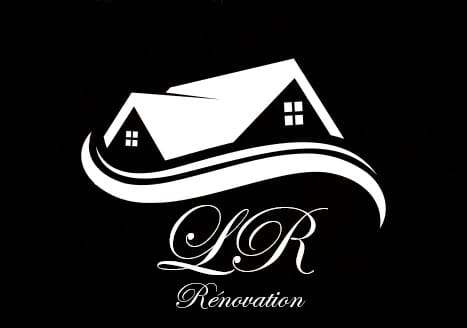 Logo LR Renovation avec toits de maison stylisés